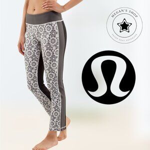 Lululemon Compass Pants Women's 6 Gray Black Athletic Legging Yoga